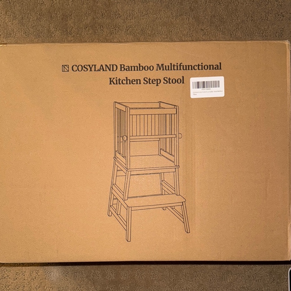 NEW IN BOX | Bamboo Toddler Kitchen Helper Step Stool